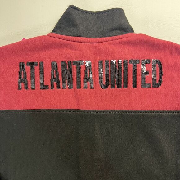Atlanta United FC Majestic 1X Plus Size Women's 1/4-Zip Pullover Sweatshirt NWT - Picture 4 of 11
